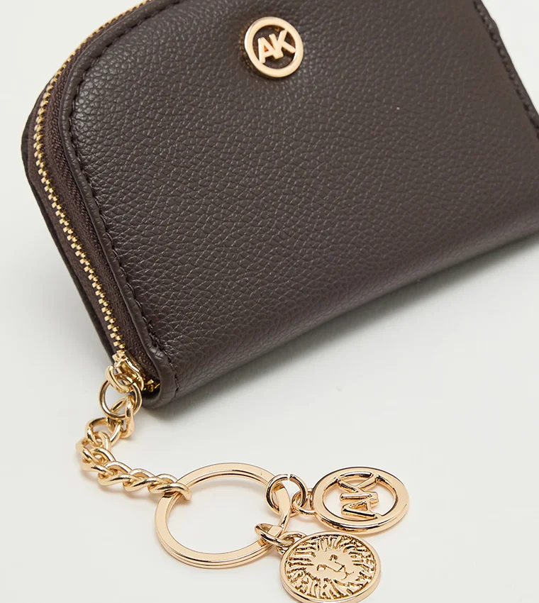 Anne Klein  Anne Klein Logo Detail Zip-around Card Holder for Women | Best Price UAE